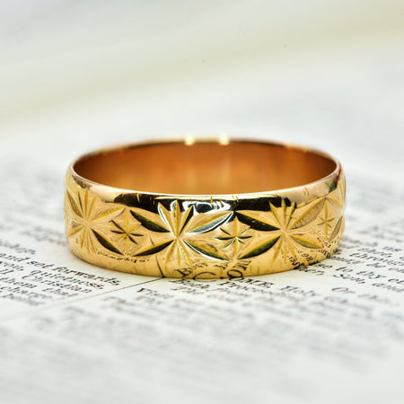 The Antique 1876 Starburst Wedding Band - Antique Jewellers