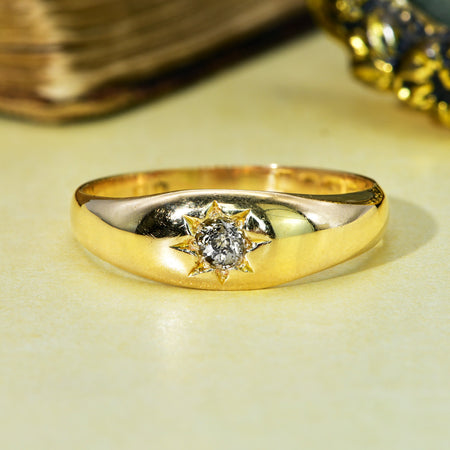 The Vintage 1942 Old European Cut Diamond Celestial Ring - Antique Jewellers