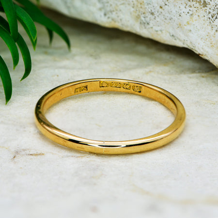 The Vintage 1936 22ct Gold Wedding Ring - Antique Jewellers