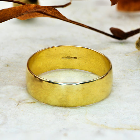 The Vintage Hallmarked 9ct Gold Wedding Ring - Antique Jewellers