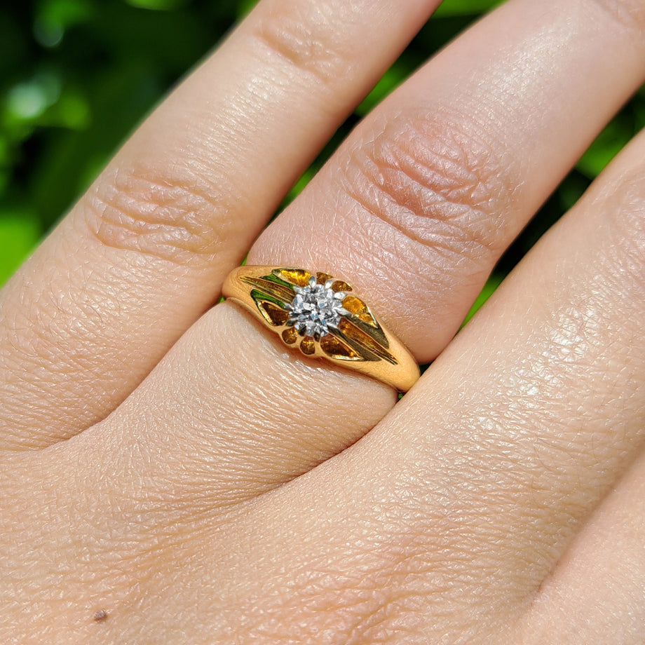 The Vintage Brilliant Cut Solitaire Diamond Classic Ring - Antique Jewellers