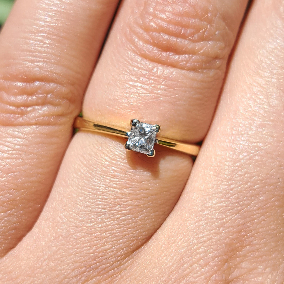 The Vintage Asscher Cut Solitaire Diamond Ring