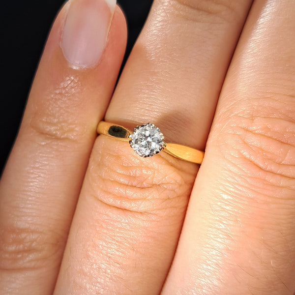 The Vintage Brilliant Cut Solitaire Diamond Splendid Ring