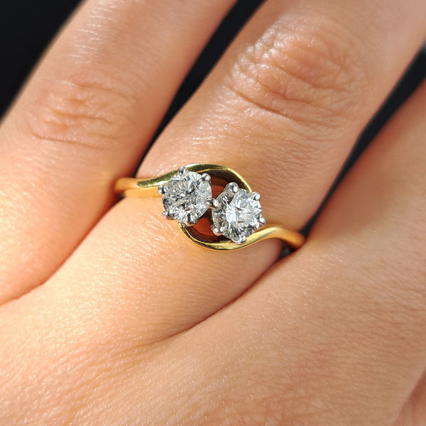 The Vintage Toi Et Moi Brilliant Cut Diamond Ring