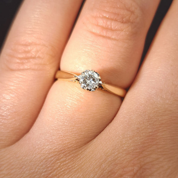 The Vintage Brilliant Cut Diamond Solitaire Classic Ring