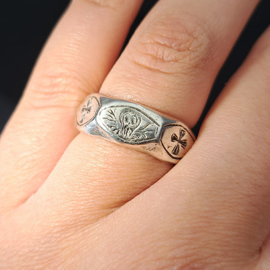 The Antique Georgian Chi Rho Memento Mori Ring