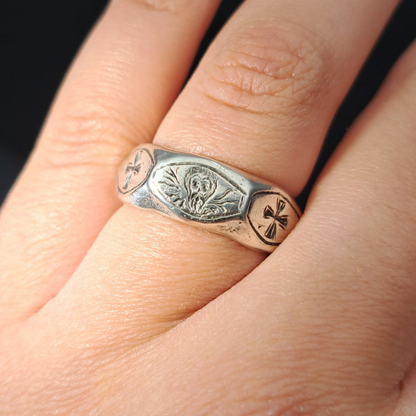 The Antique Georgian Chi Rho Memento Mori Ring