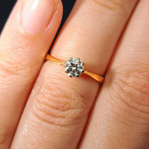 The Vintage 1984 Brilliant Cut Diamond Solitaire Ring