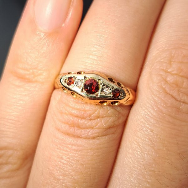 The Vintage 1929 Garnet and Diamond Ring