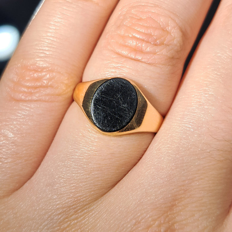 The Vintage Onyx Signet Classic Ring