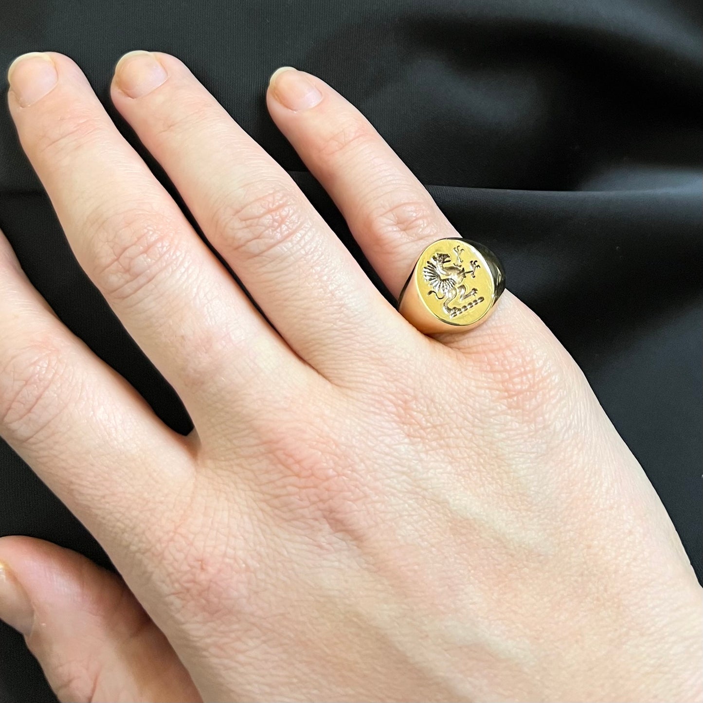 The Vintage 9ct Gold Griffin Signet Ring