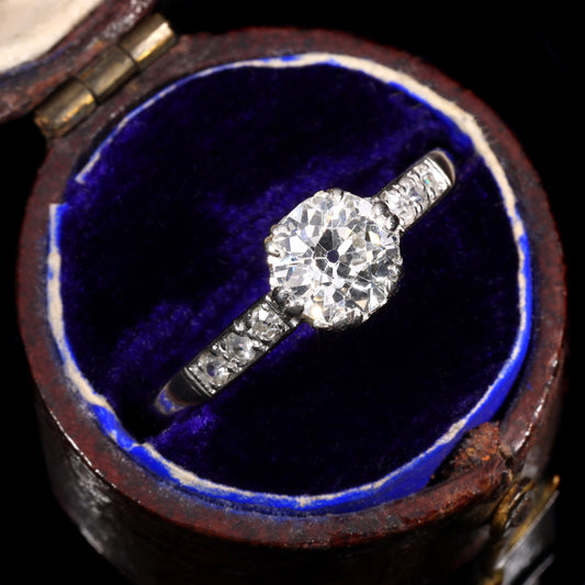 The Antique Old Cut Diamond Platinum Timeless Ring