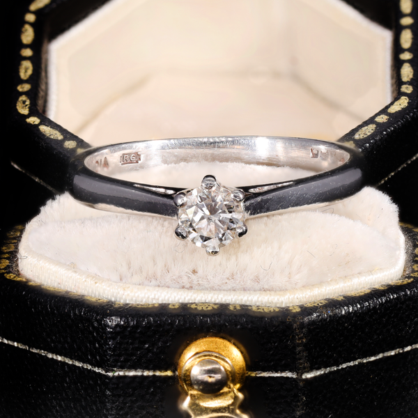 The Vintage 1998 Brilliant Diamond Solitaire Platinum Ring