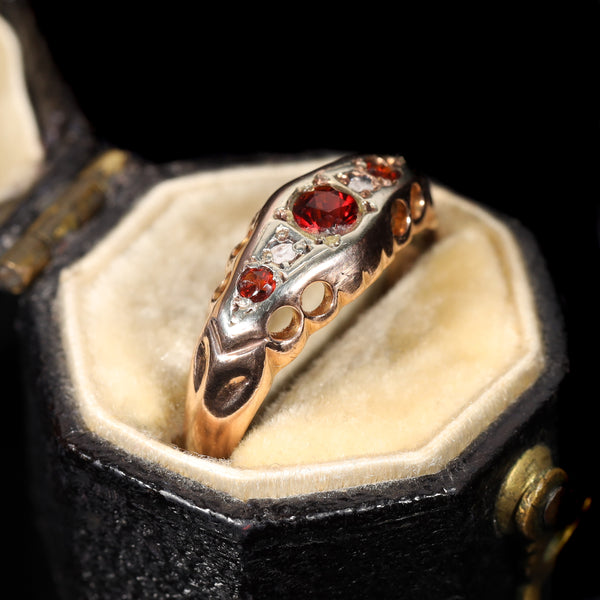 The Vintage 1929 Garnet and Diamond Ring