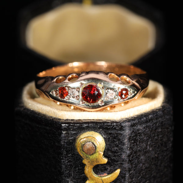 The Vintage 1929 Garnet and Diamond Ring