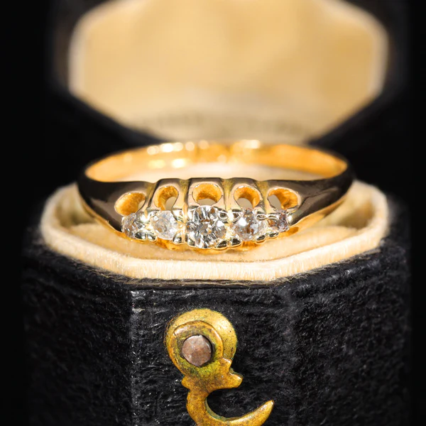 The Antique 1900 Old Cut Five Diamond Ring