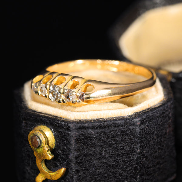 The Antique 1900 Old Cut Five Diamond Ring