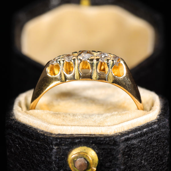 The Antique 1900 Old Cut Five Diamond Ring