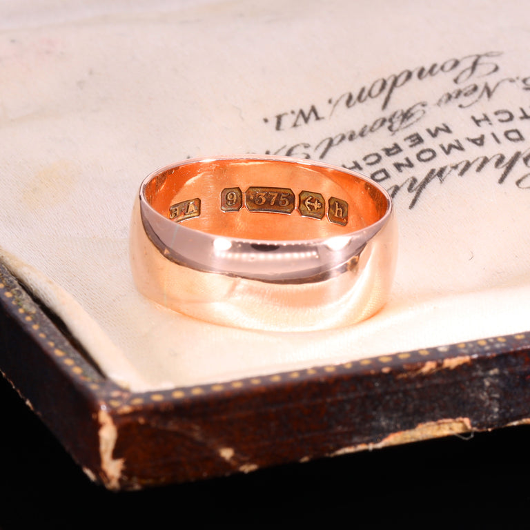 The Antique 1907 Edwardian 9ct Rose Gold Wedding Ring