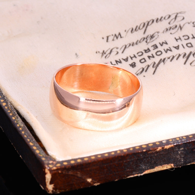 The Antique 1907 Edwardian 9ct Rose Gold Wedding Ring