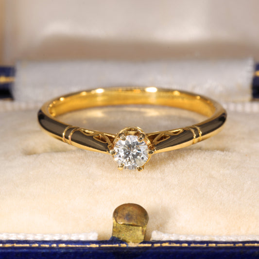 The Vintage 1990 Solitaire Brilliant Cut Diamond Petite Ring