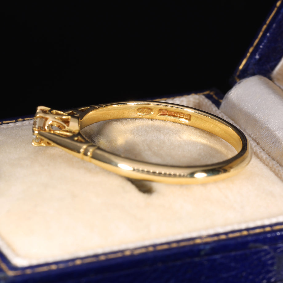 The Vintage 1990 Solitaire Brilliant Cut Diamond Petite Ring
