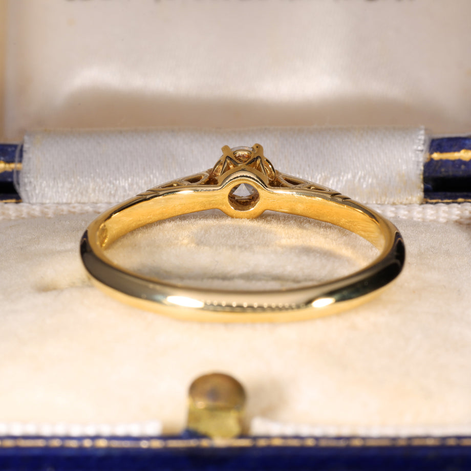 The Vintage 1990 Solitaire Brilliant Cut Diamond Petite Ring