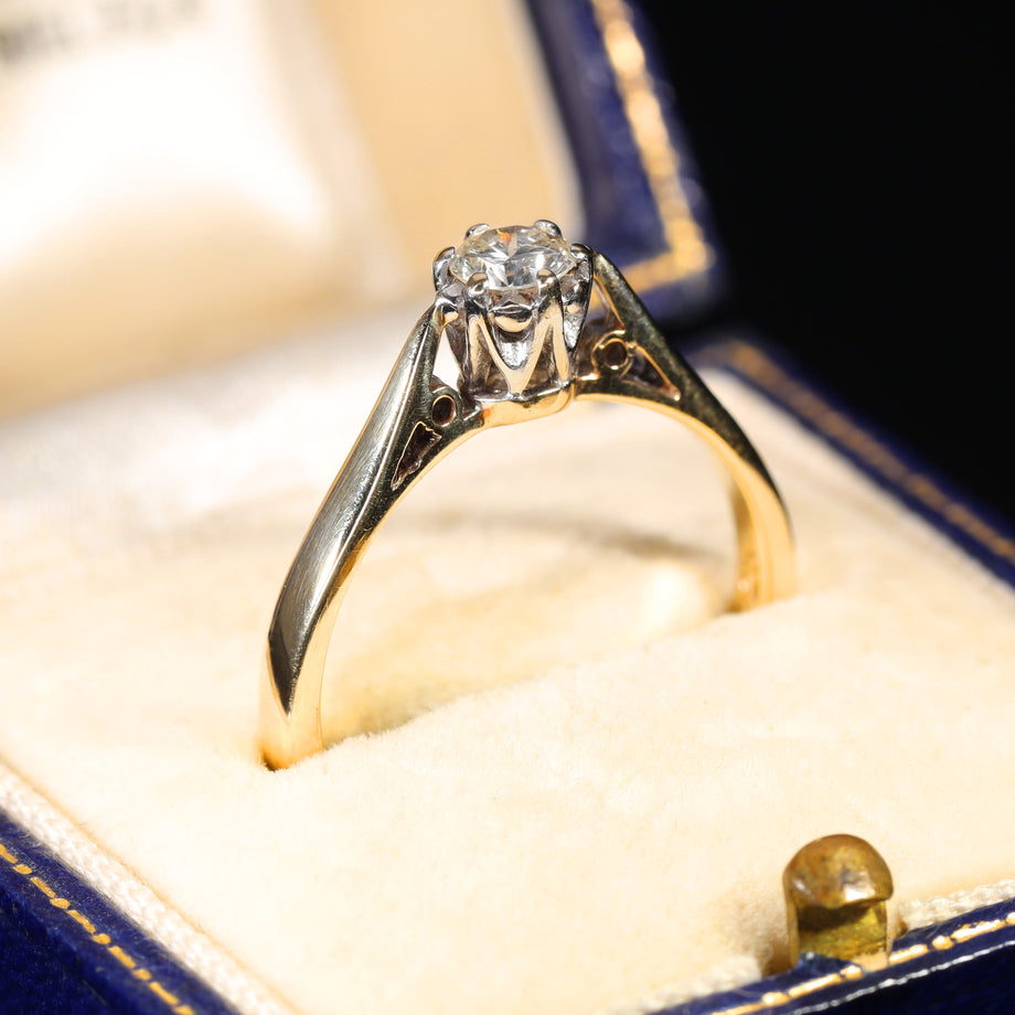 The Vintage Brilliant Cut Diamond Solitaire Classic Ring