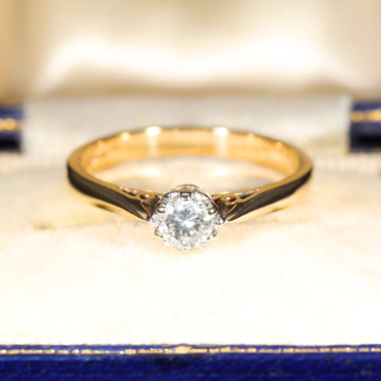 The Vintage Brilliant Cut Diamond Solitaire Classic Ring