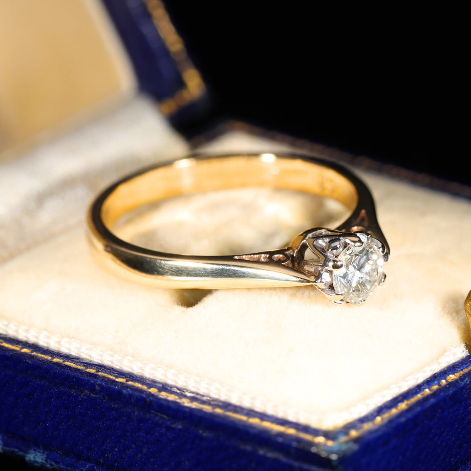 The Vintage Brilliant Cut Diamond Solitaire Classic Ring