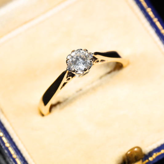 The Vintage Brilliant Cut Diamond Solitaire Classic Ring
