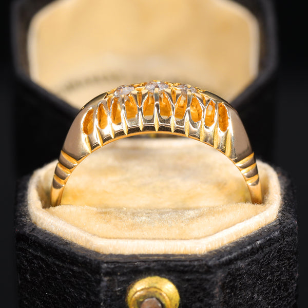 The Antique 1913 Old European Cut Three Diamond Ring