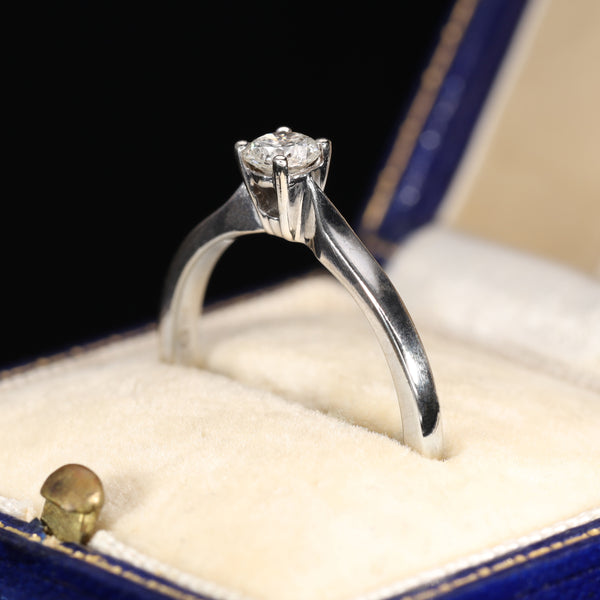 The Vintage Brilliant Cut Diamond Solitaire Petite Ring