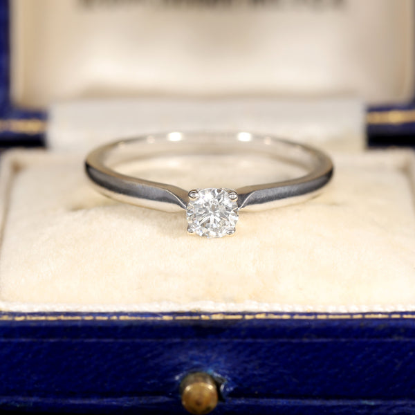 The Vintage Brilliant Cut Diamond Solitaire Petite Ring