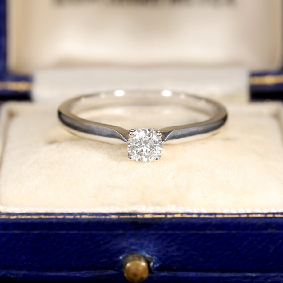 The Vintage Brilliant Cut Diamond Solitaire Petite Ring