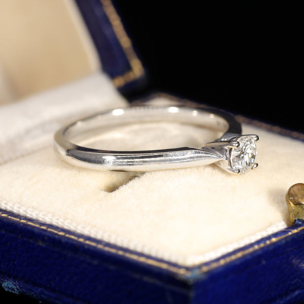 The Vintage Brilliant Cut Diamond Solitaire Petite Ring