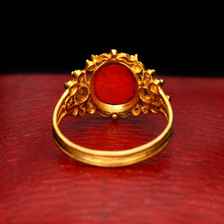 The Antique Fly Micro Mosaic Ring - Antique Jewellers