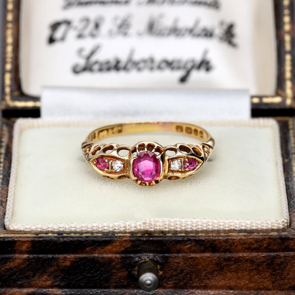 The Antique 1912 Ruby and Diamond Ring - Antique Jewellers