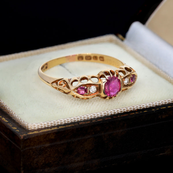 The Antique 1912 Ruby and Diamond Ring - Antique Jewellers