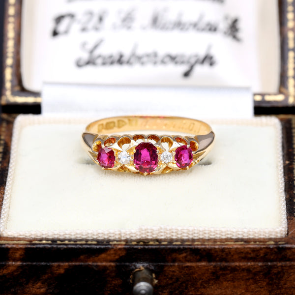 The Antique 1909 Ruby and Diamond Classic Ring - Antique Jewellers