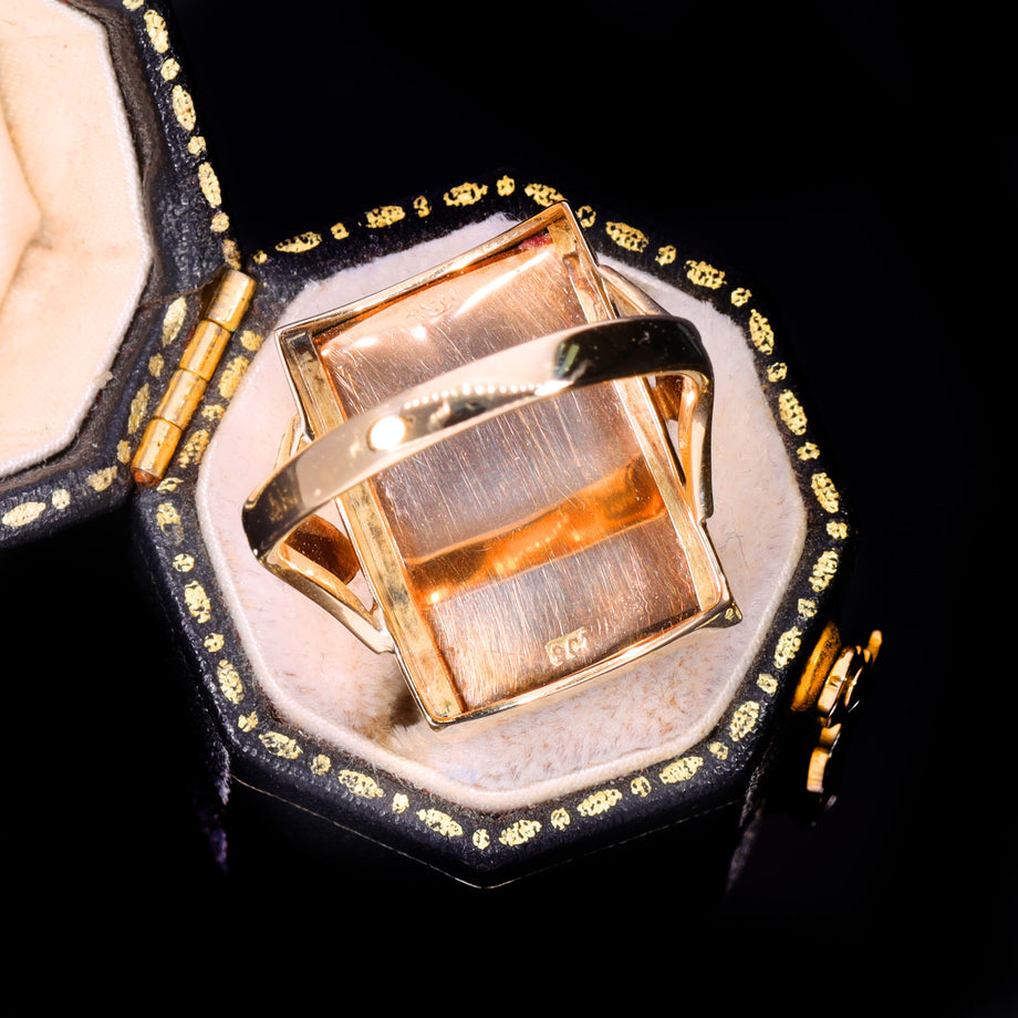 The Vintage Black Onyx and Diamond Ring