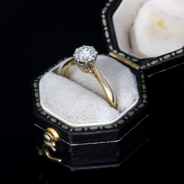 The Vintage Brilliant Cut Solitaire Diamond Beautiful Ring - Antique Jewellers