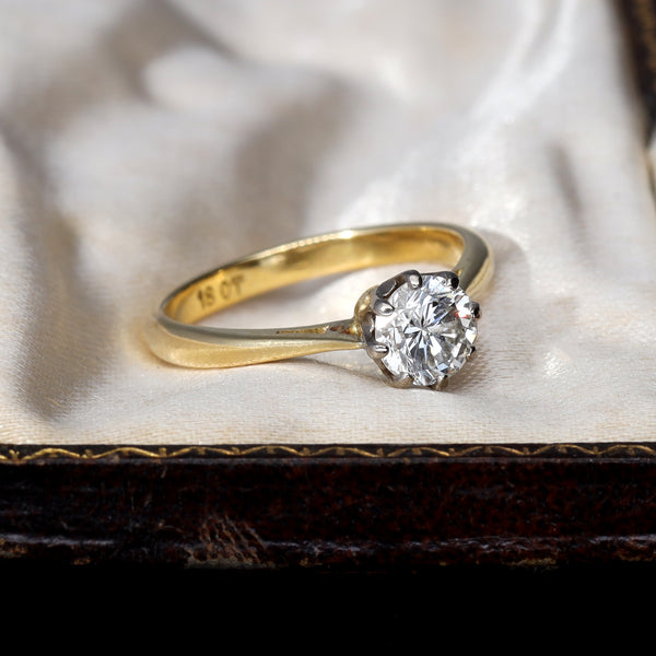 The Vintage Brilliant Cut Solitaire Diamond Beautiful Ring - Antique Jewellers
