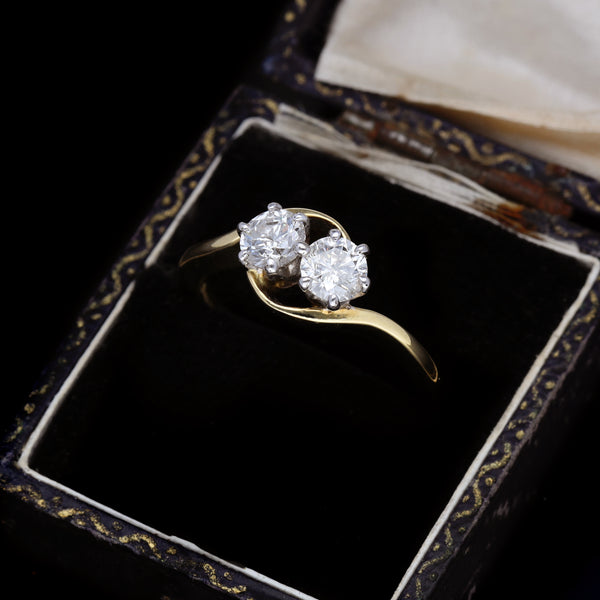 The Vintage Toi Et Moi Brilliant Cut Diamond Ring - Antique Jewellers