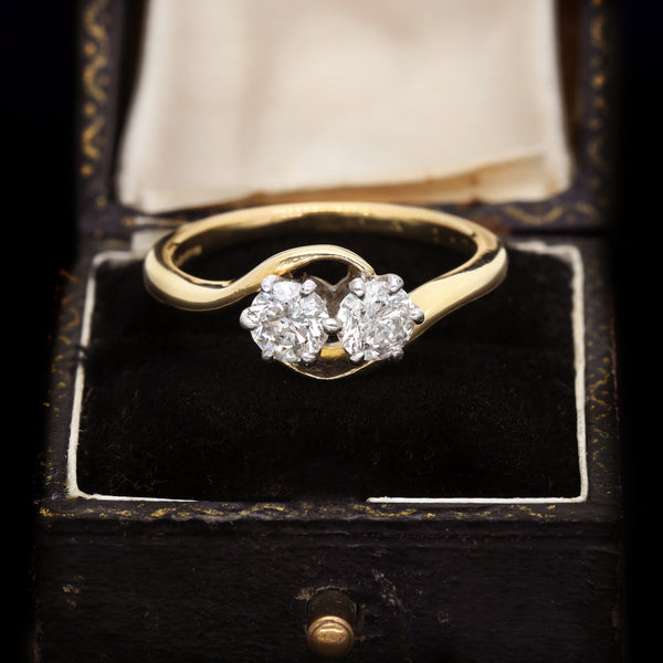 The Vintage Toi Et Moi Brilliant Cut Diamond Ring - Antique Jewellers