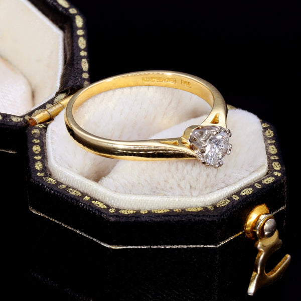 The Vintage Brilliant Cut Solitaire Diamond Splendid Ring - Antique Jewellers