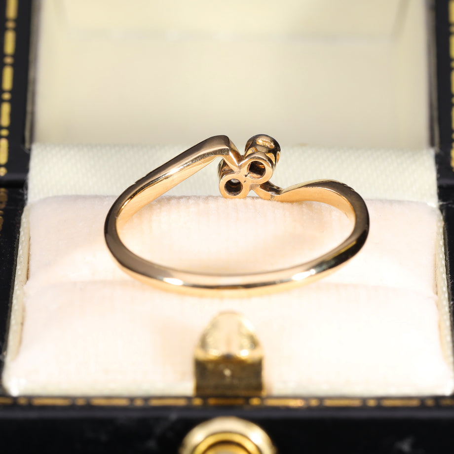 The Antique Toi Et Moi Diamond Dainty Ring