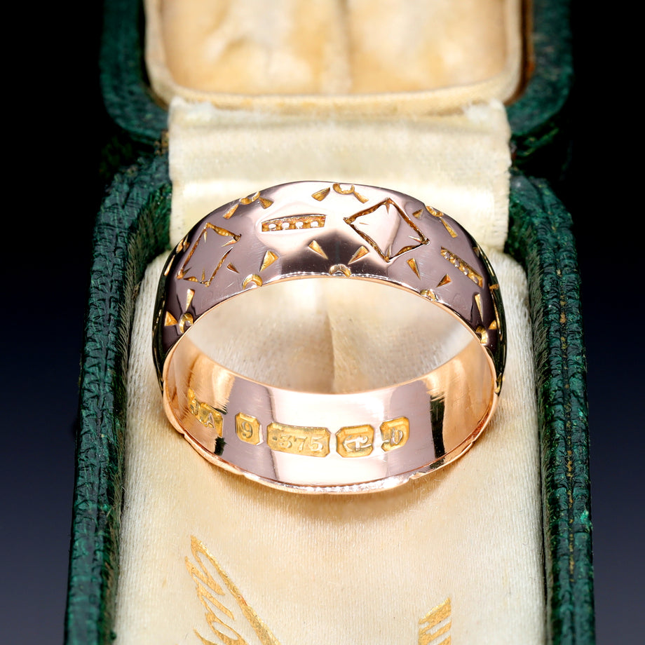 The Antique 1901 Engraved Wedding Ring - Antique Jewellers