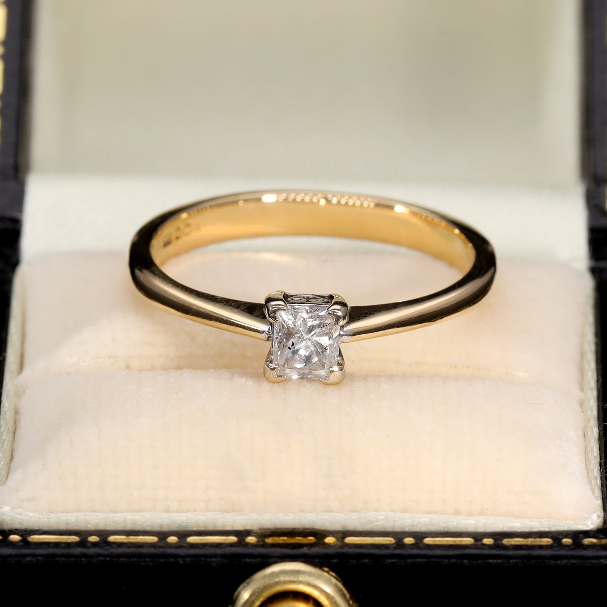 The Vintage Asscher Cut Solitaire Diamond Ring - Antique Jewellers