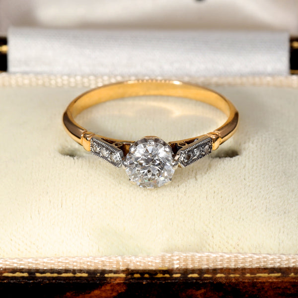 The Vintage Old European Cut Diamond Ring - Antique Jewellers